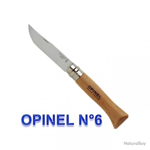 Opinel - Couteau Tradition N6 A N9 Htre Lame Inox - 952.x - 952.06