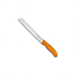 Victorinox - Couteau Pain Swissclassic Lame Crantée 21cm Manche Fibrox - 6.863x - 6.8636.21L9B