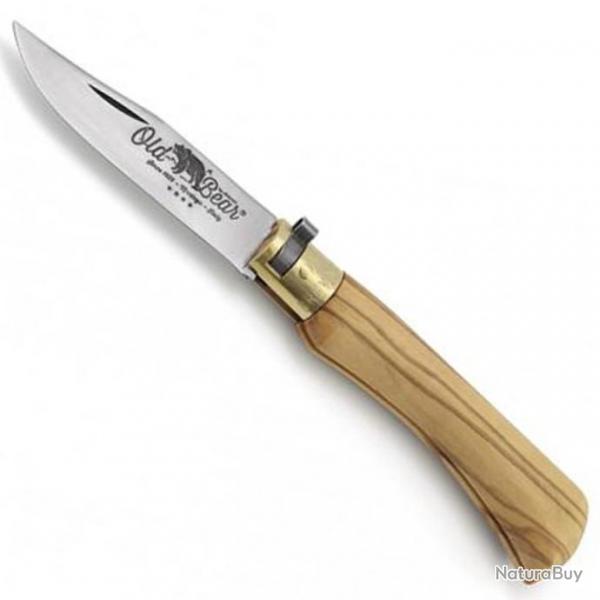 Old Bear - Couteau Pliant Artisanal Olivier Lame Inox - 308 - 308.M