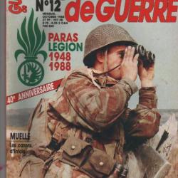 hommes de guerre n° 12 , paras légion 1948-1988 , le 3e bep,  2e rep , épuisé éditeur