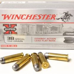 200 Munitions Winchester COWBOY ACTION calibre 38 Special 158 grs