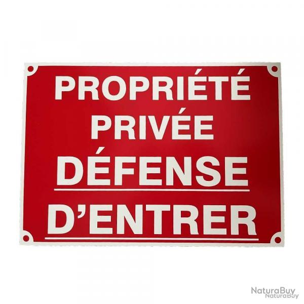 PROPRIETE PRIVEE DEFENSE D'ENTRER, aluminium