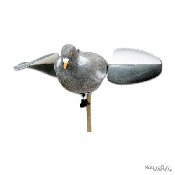 Appelant pigeon floqu  ailes tournantes