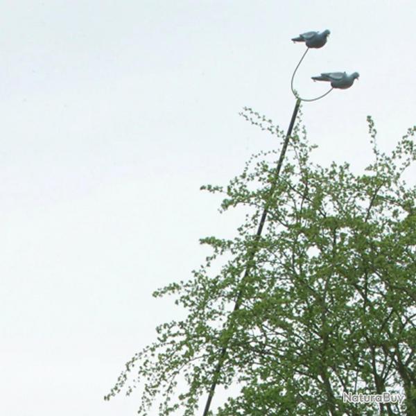 Mt  pigeons en aluminium rsistant et ultra lger, noir 6 m