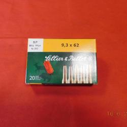 20 Balles calibre 9,3x62 Sellier & Bellot