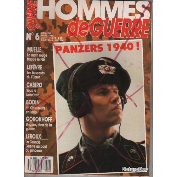 hommes de guerre n6 , bernard cabiro avec le beret vert , les cavaliers de l'indochine 1er rc,