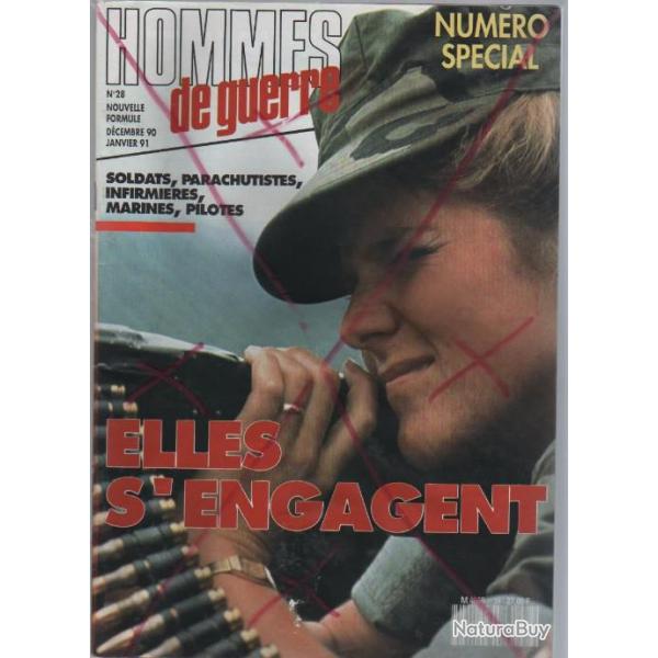 hommes de guerre n28 nouvelle formule , elles s'engagent , soldats , parachutistes, infirmires