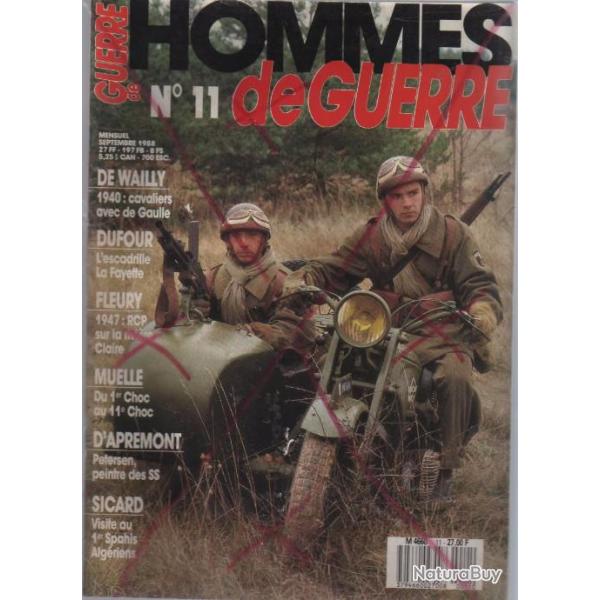 hommes de guerre n11 de wailly cavalier avec de gaulle 1940 ,1er spahis algriens, raymond muelle,