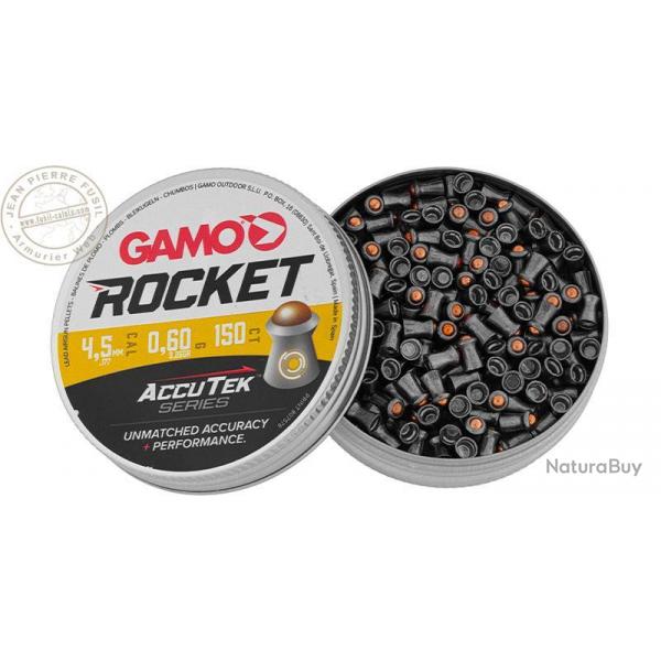 Plombs GAMO Rocket AccuTek 4,5mm pour carabine - Bote de 150