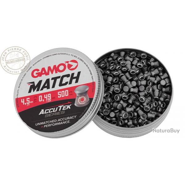 Plombs GAMO Match Accutek 4,5mm - 2 x 500