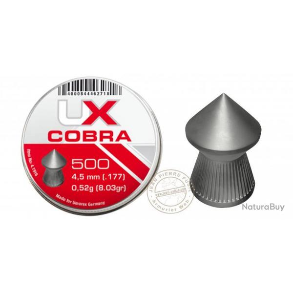 Plombs Umarex Cobra Pointus 4,5mm - 2 x 500