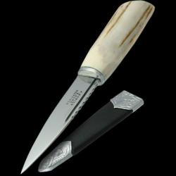 Couteau Dague Scottish Dirk Sheffield Sgian Dhu Acier Carbone Manche Os Made In England SHE018