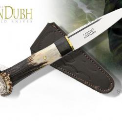 Couteau Dague Scottish Dirk Sheffield Sgian Dhu Crown Stag Acier Carbone Manche Bois de Cerf SHE021