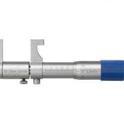 Micromètre d'intérieur en acier inoxydable avec bague de réglage plage de mesure 50-75mm Limit