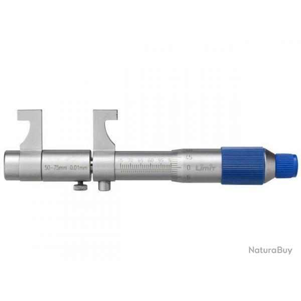 Micromtre d'intrieur en acier inoxydable avec bague de rglage plage de mesure 50-75mm Limit