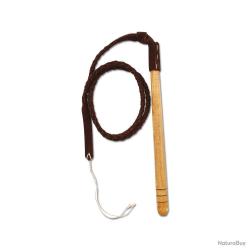 Fouet de chasse tressé cuir gras