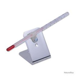 Thermomètre tube rouge support