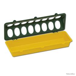 Mangeoire volaille plastique à trous 30cm