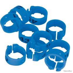 Bagues à clip spéc. pigeon numéro 1-25 Bleu (Taille 2)