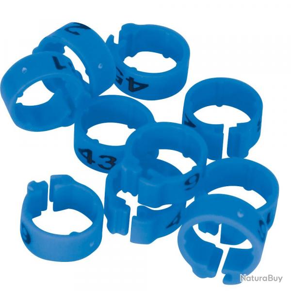 Bagues  clip spc. pigeon numro 1-25 Vert (Taille 3)