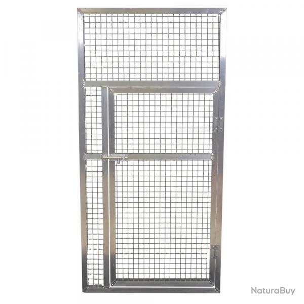 Panneau de volire aluminium avec porte - 102 x 200 cm