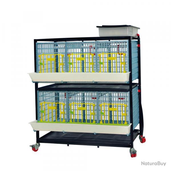 Cage croissance/engraissement pour volailles 2 tages
