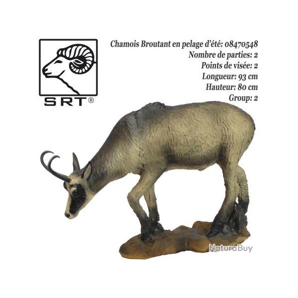 SRT TARGETS Cible 3D Chamois VSE broutant en mousse pour le tir  l'arc Pelage d't