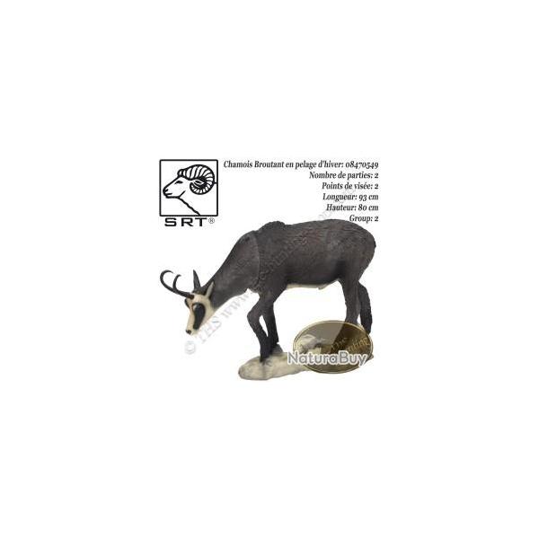 SRT TARGETS Cible 3D Chamois VSE broutant en mousse pour le tir  l'arc Pelage d'hiver