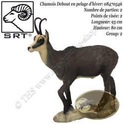 SRT TARGETS Cible 3D Chamois VSE debout en mousse pour le tir à l'arc Pelage d'hiver