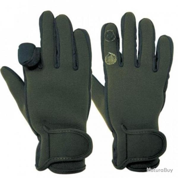 GANTS NEOPRENE KAKI AVEC OUVERTURE SUR INDEX - PERCUSSION - TAILLE S