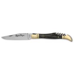 Couteau pliant avec tire-bouchons Bois coloré noir 12cm Laguiole Bougna