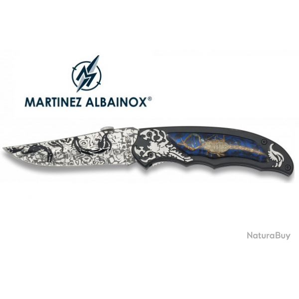 Couteau Pliant Scorpion bleu  lame de  9.5 cm