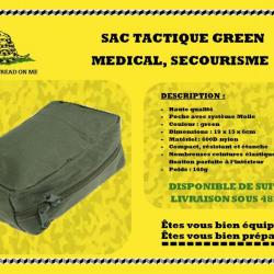 SAC TACTIQUE GREEN MEDICAL, SECOURISME