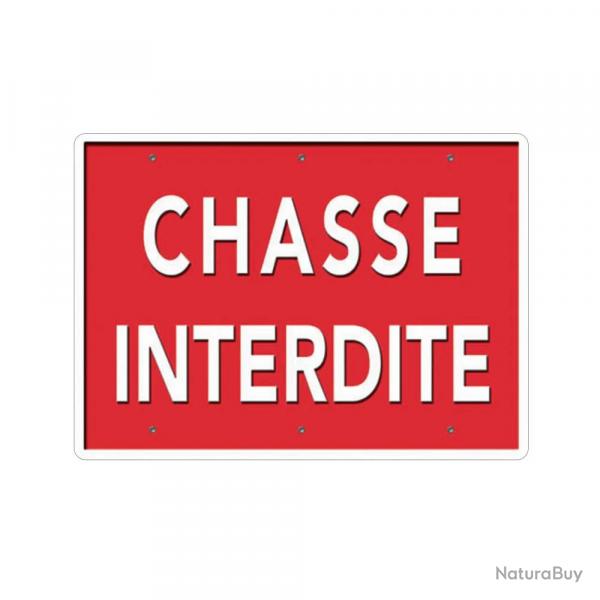 Panneau  Chasse interdite  Alu 26x20cm  l'unit