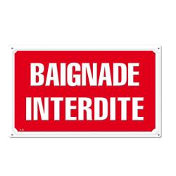BAIGNADE INTERDITE, aluminium
