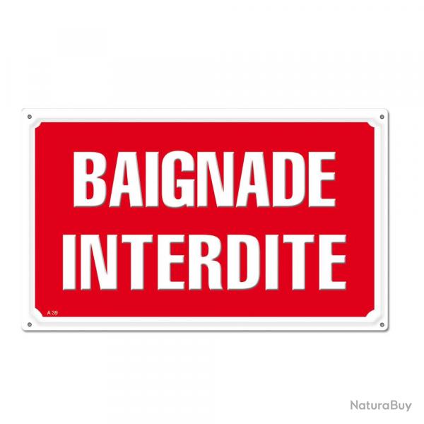 BAIGNADE INTERDITE, aluminium