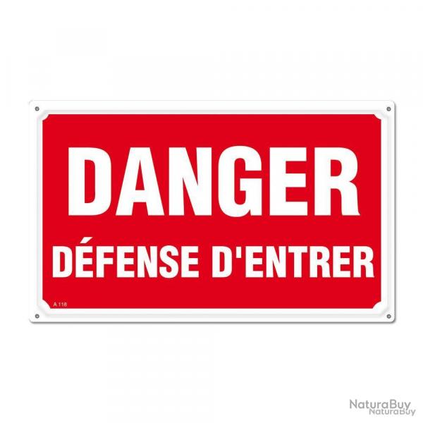 DEFENSE D'ENTRER, aluminium