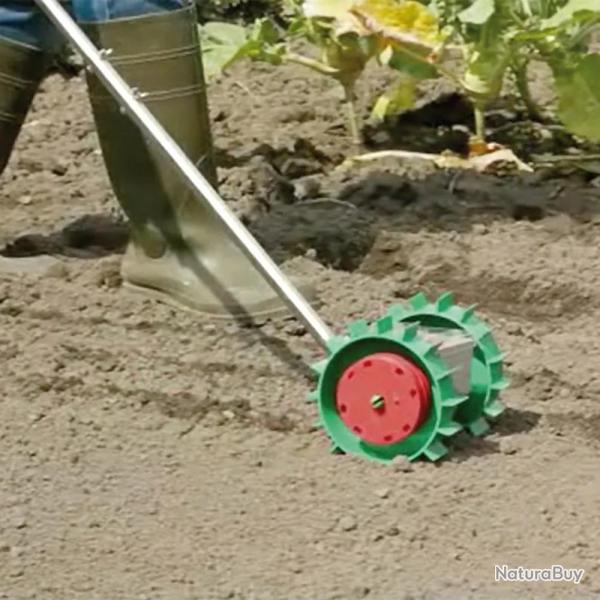 Semoir manuel graines Super Seeder 6 disques avec manche
