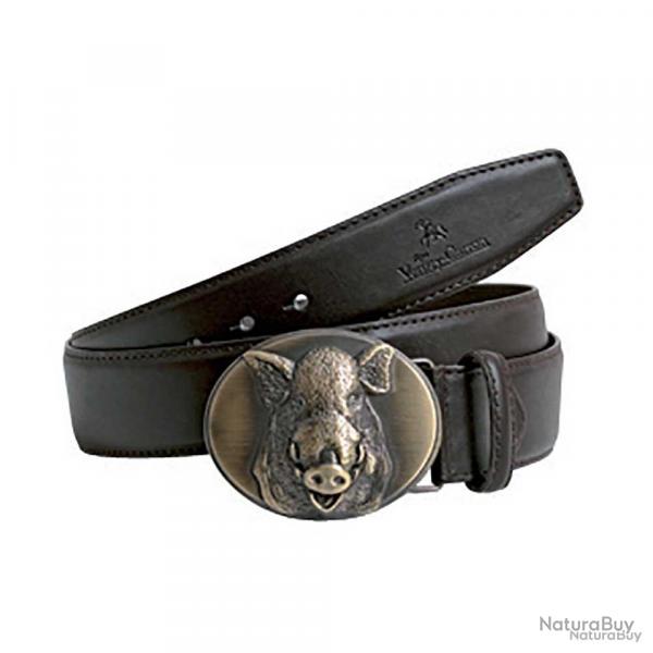 Ceinturon crote de cuir boucle Sanglier Verney Carron