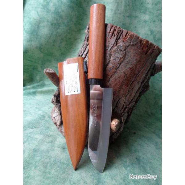 Couteau Kanetsune Fruit Knife ST-200 JAKU SANTOKU Acier 420J2 Manche Cerisier Made Japan KC077