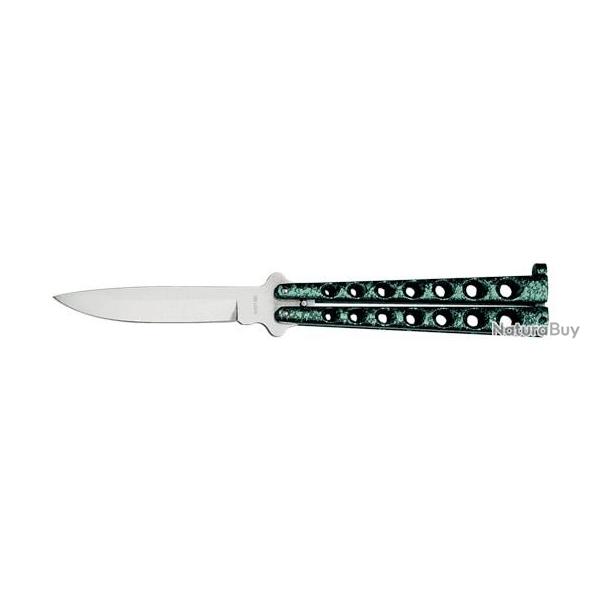 Couteau PAPILLON - Manche vert marbr