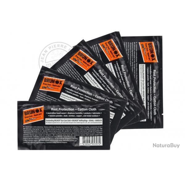 Pack de 5 lingettes d'huile BRUNOX Turbo-Spray