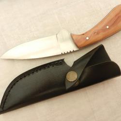 couteau de chasse 22 cm poignée bois de Teck