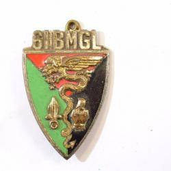 Insigne 61 Bataillon Mixte de Génie Légion Etrangère, dos guilloché embouti Drago G2277. 61 BMGL