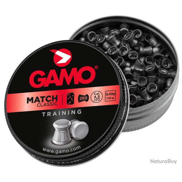 Plombs MATCH CLASSIC 4,5 mm - 250 - GAMO