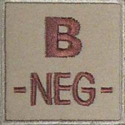 Patch "B-" groupe sanguin B négatif Désert C15P-200626