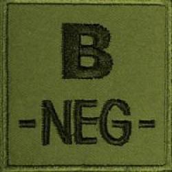 Patch "B-" groupe sanguin B négatif vert OD C15P-200873
