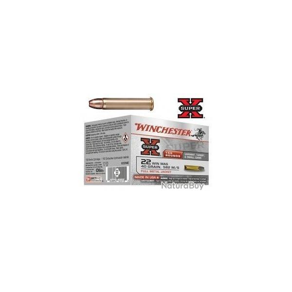 Cartouches 22 Magnum Super X BLINDE  boite de 150