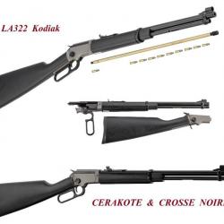 Carabine  Chiappa LA322   Mod. Winchester Kodiak  Canon & Crosse noire  22Lr  à levier sous gard