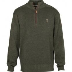 Pull chasse col cheminée broderie Percussion